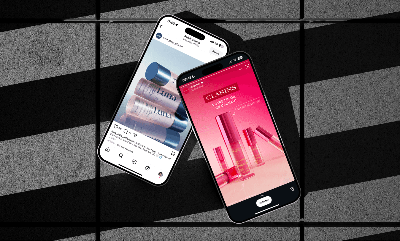 Social media assets on mobile phones