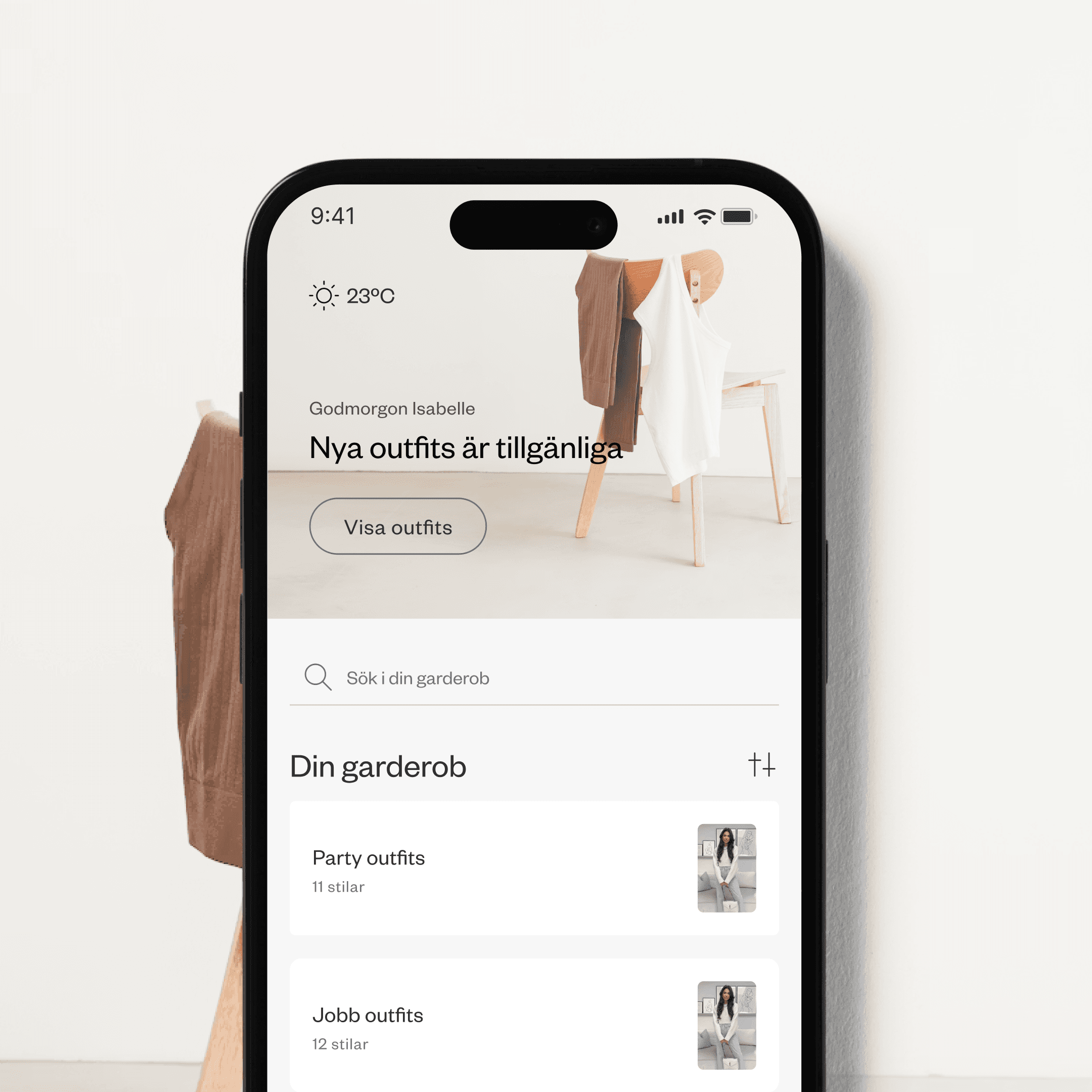 UI element for fashion app