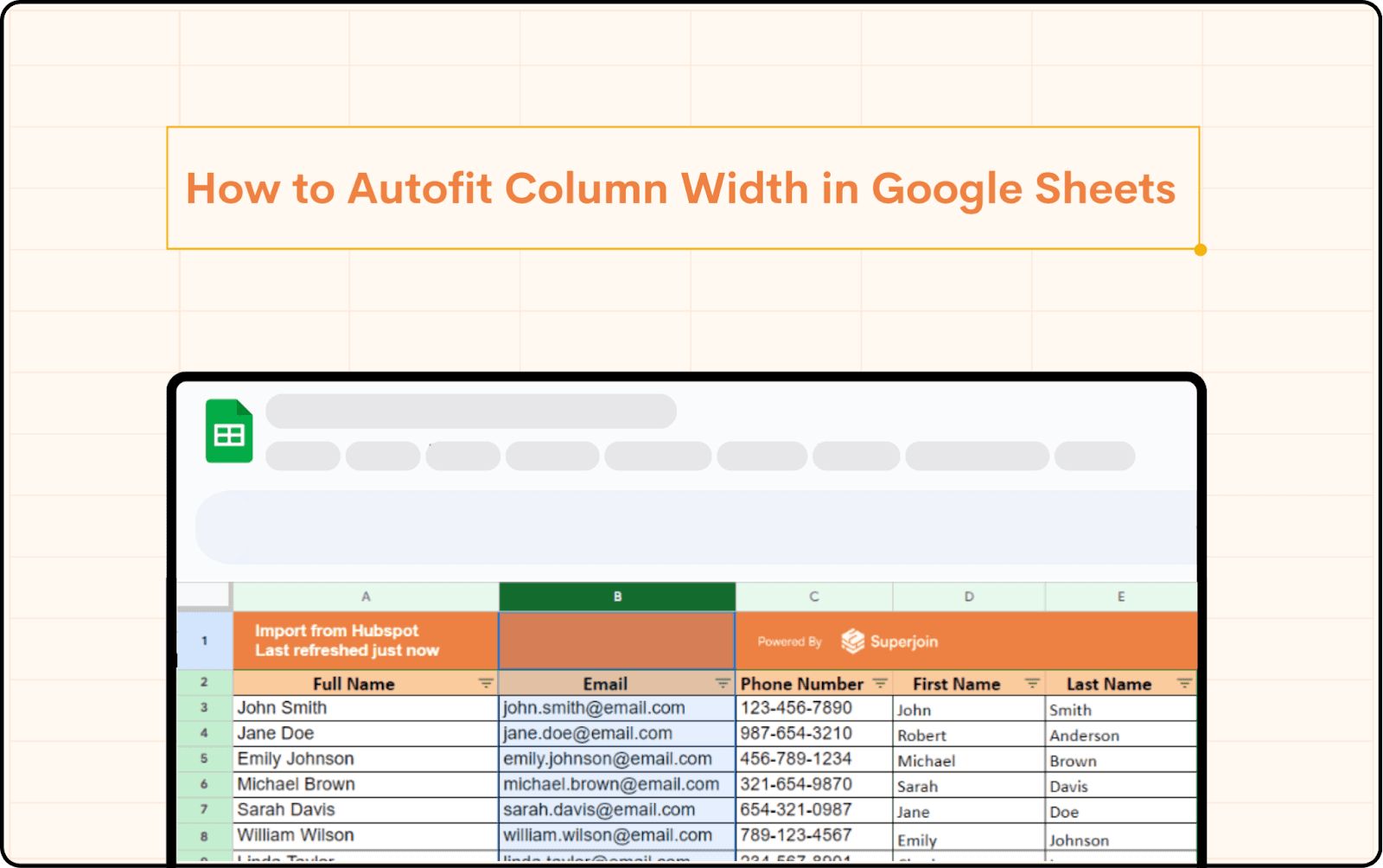 How to Autofit Column Width in Google Sheets