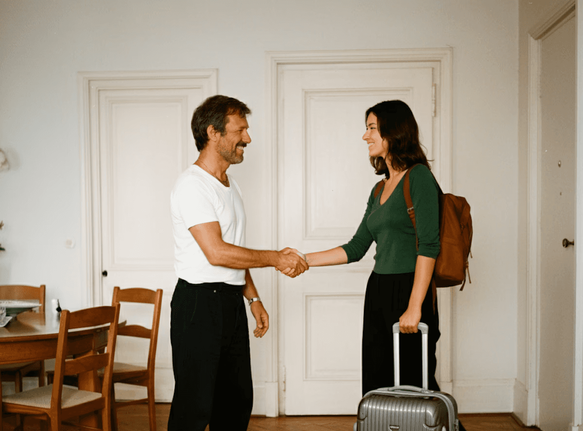 Student checking documents with a StudentEase support advisor.