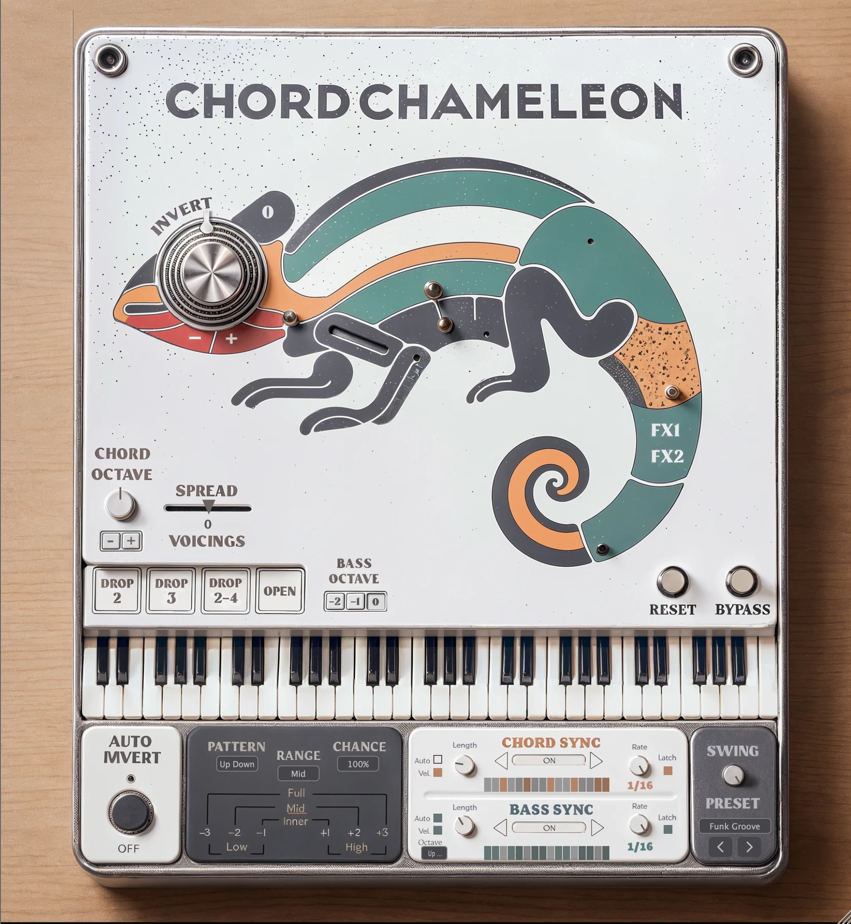 The complete Chord Chameleon interface, light theme