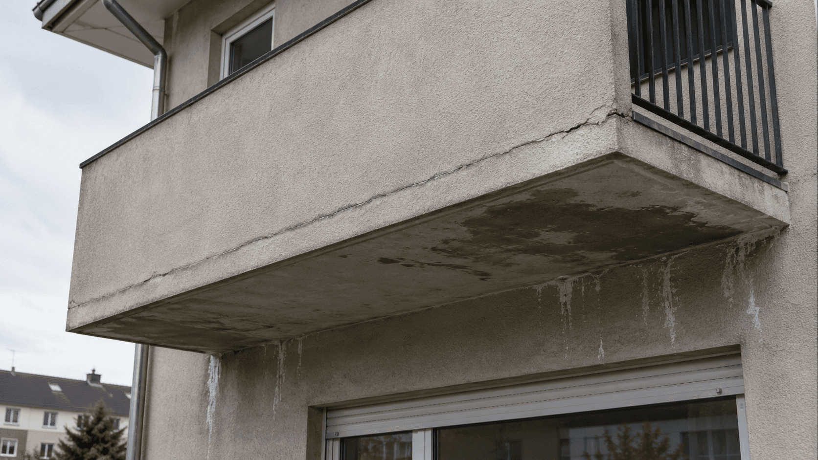 Professionell sanierter Balkon mit neuer Abdichtung und Bodenbelag – Einfamilienhaus in Wuppertal