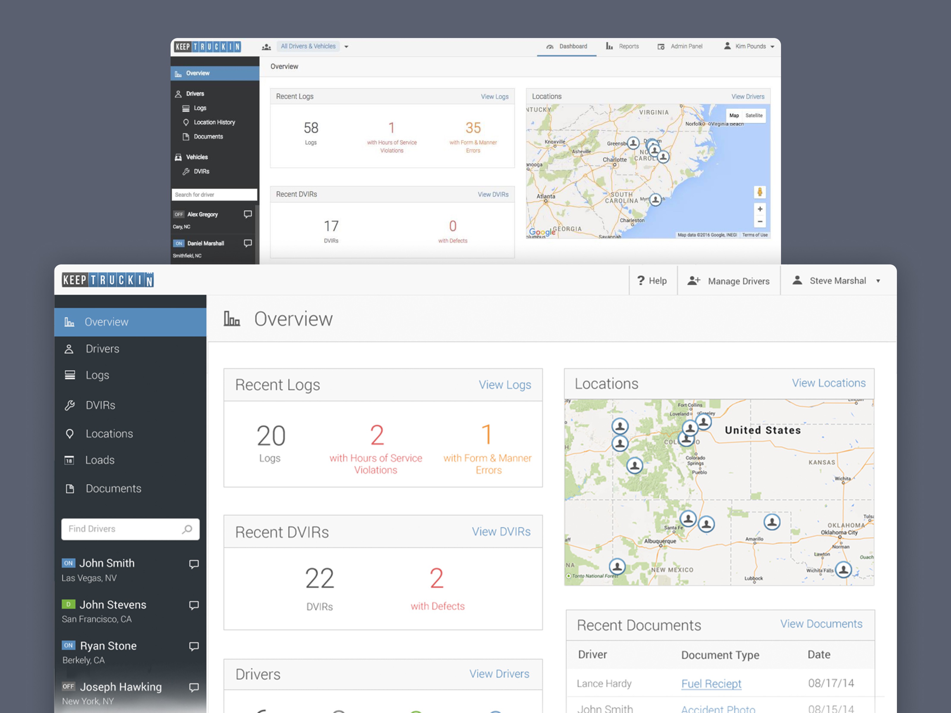 Motive web app - old design