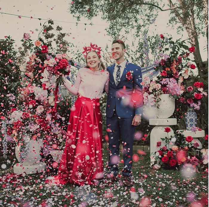 Colourful Bride & Groom
