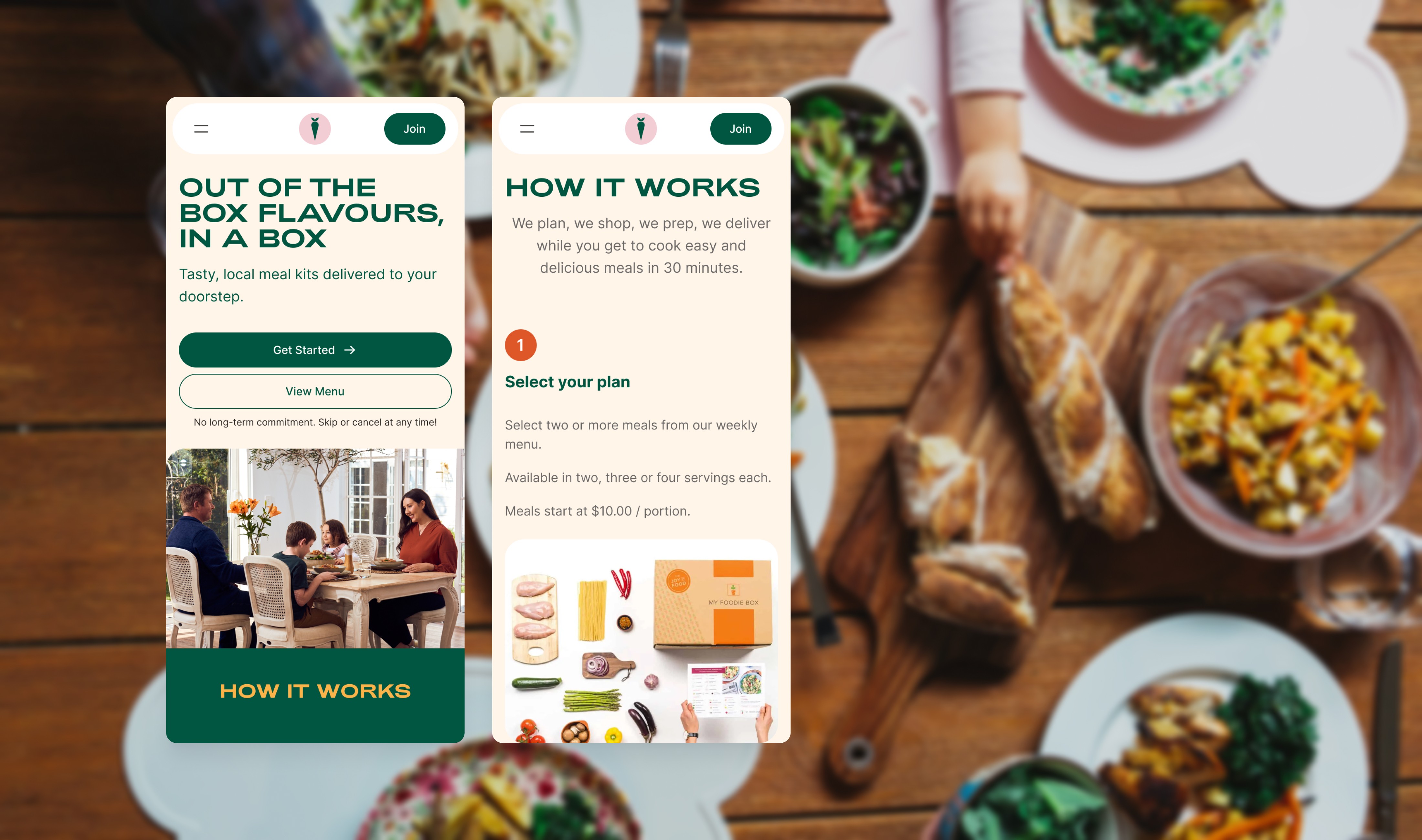 Mobile Design | My Foodie Box - Redesigning meal kits for effortless, inspired cooking experiences