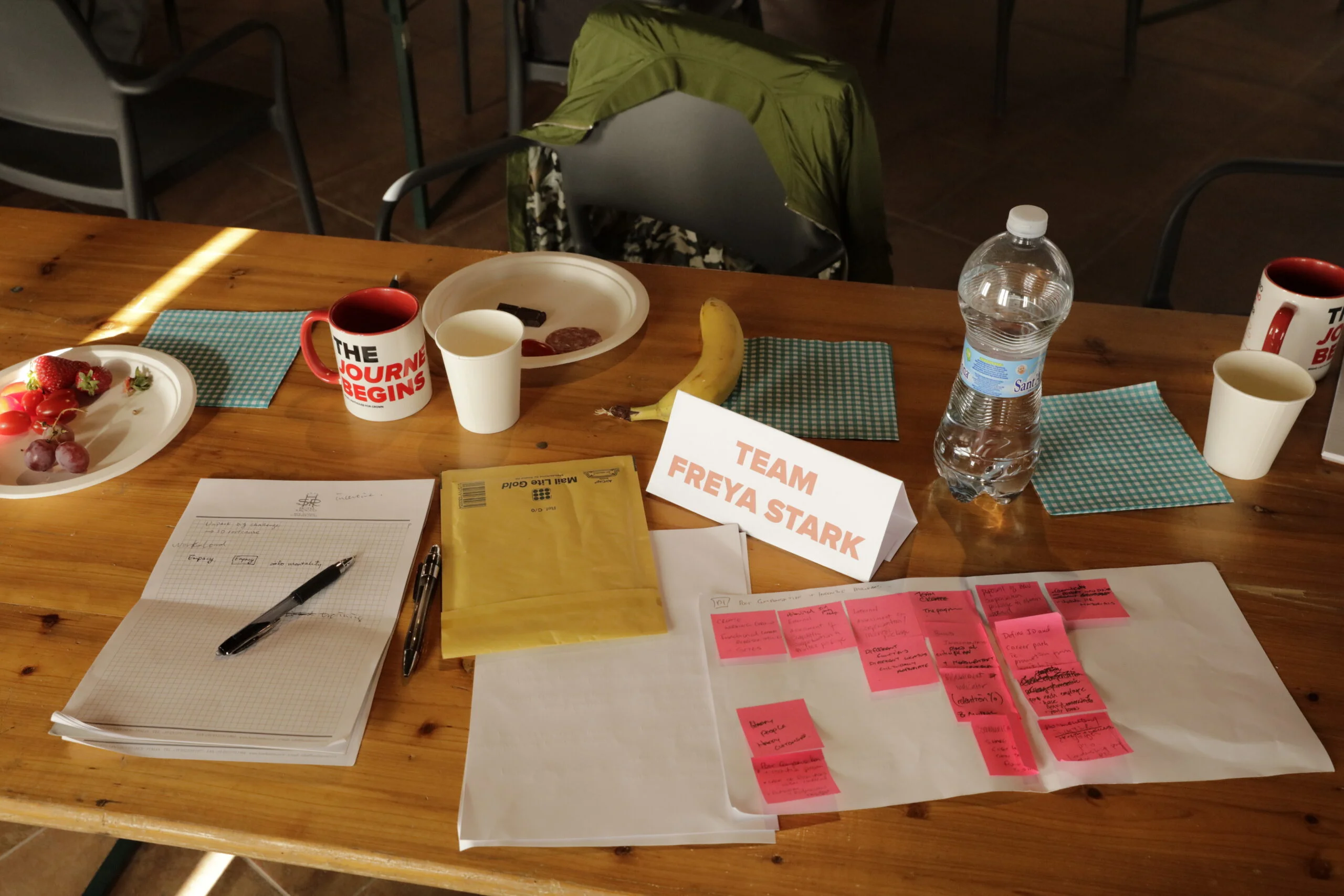 Desk at Key Leaders Retreat