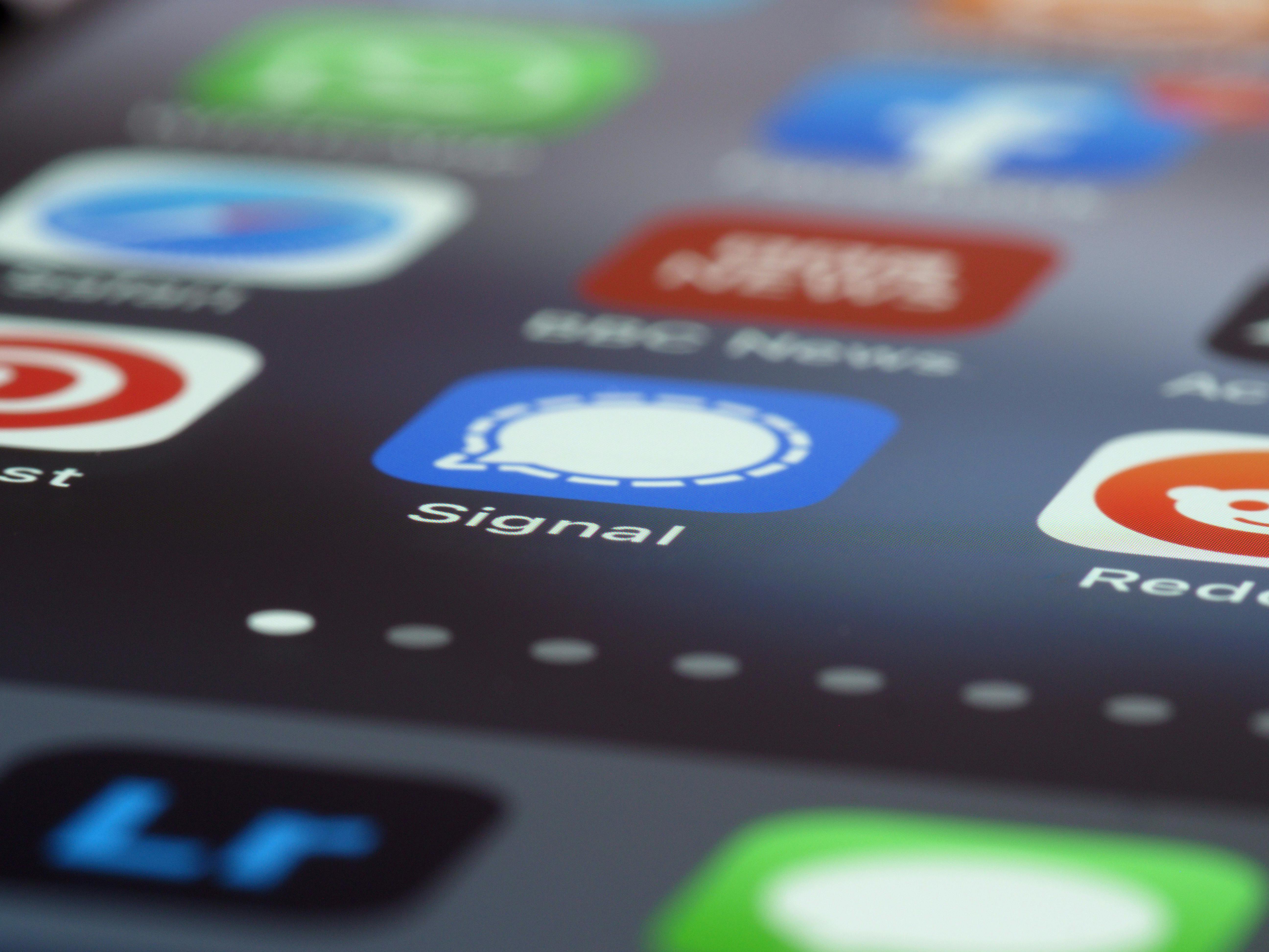 Ecran de téléphone avec applications