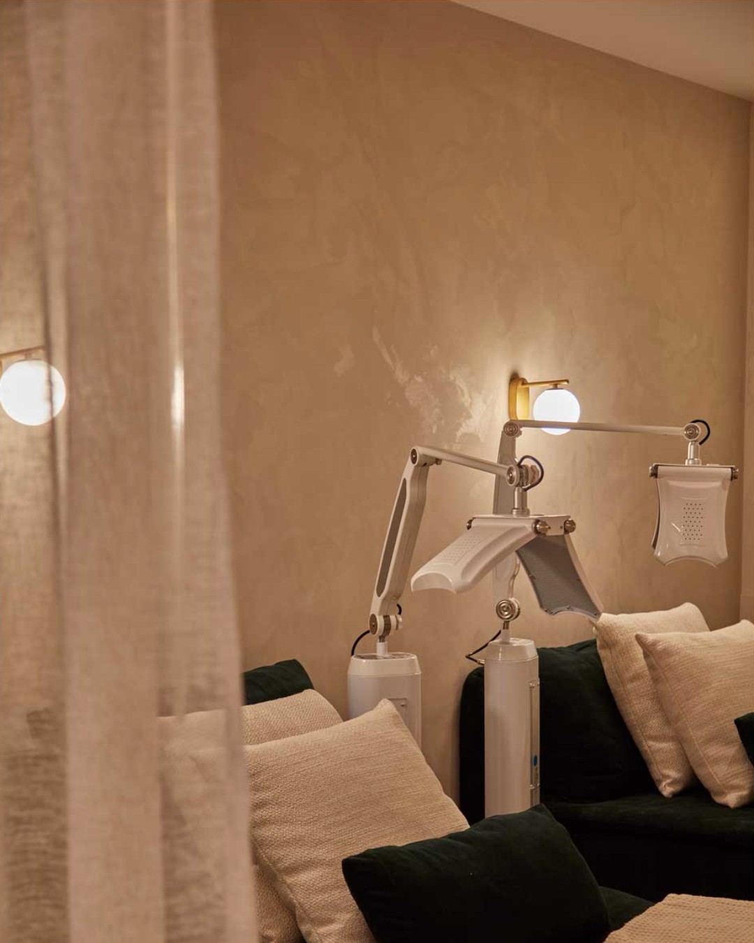 A single bed in a serene studio, creating a peaceful and inviting space.