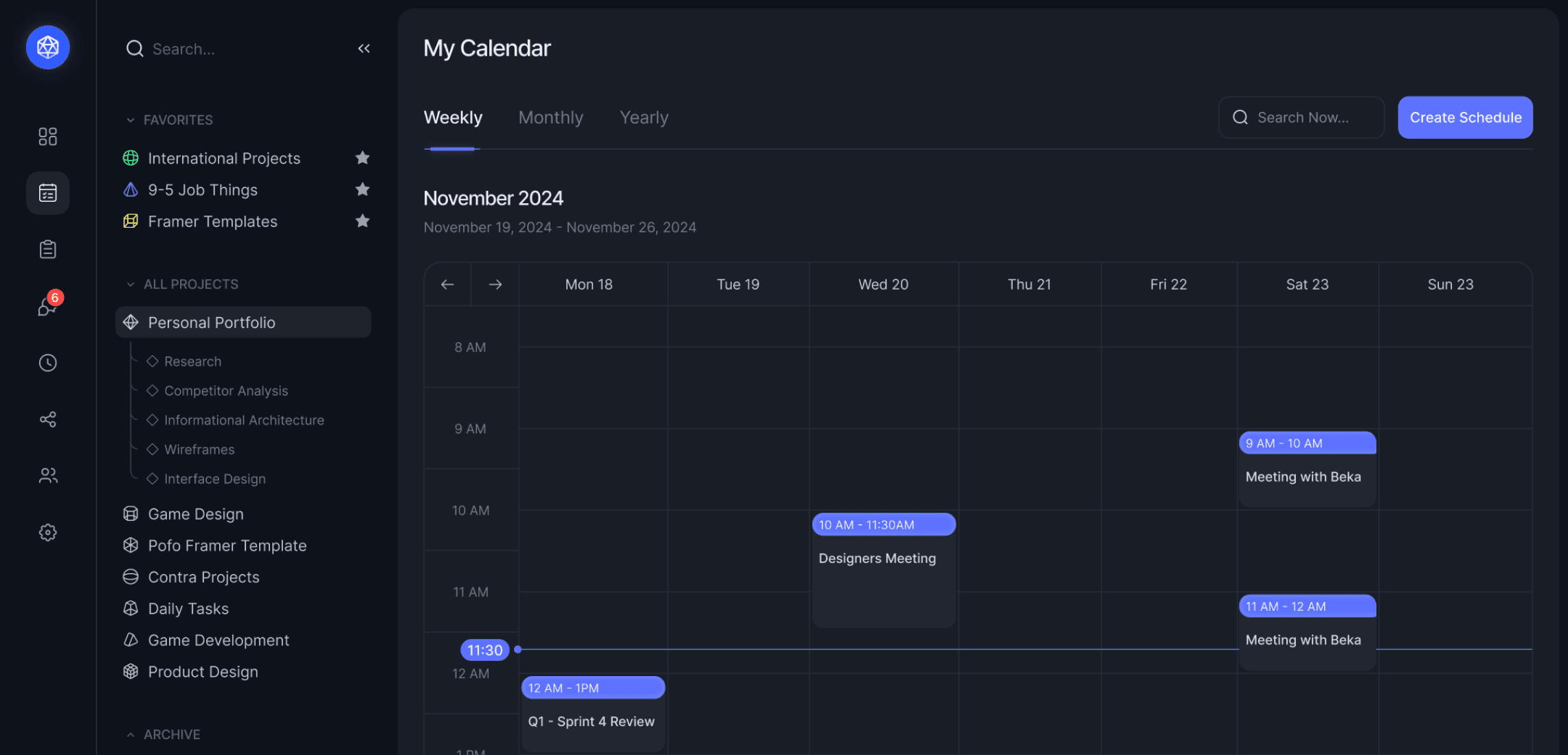 Schedule Meetings Design