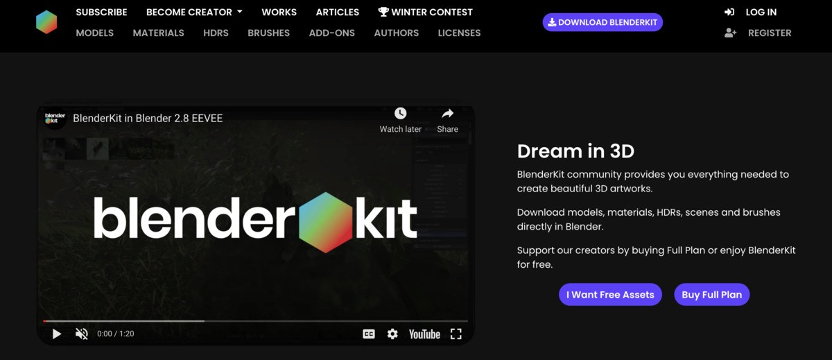 BlenderKit is a new platform that is a plugin with an online database of materials and tools that can be directly loaded into Blender. 