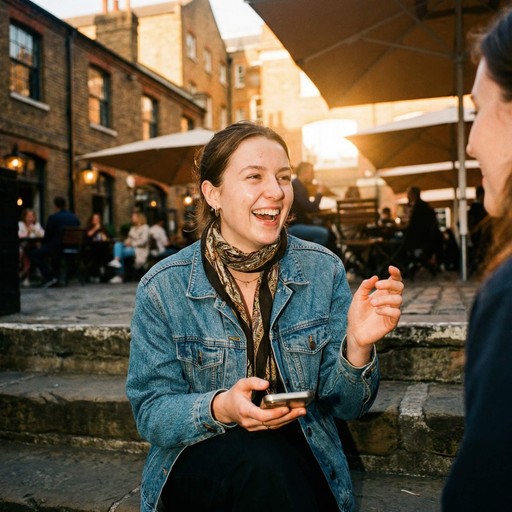 A woman outside in the sun on her phone using the Chest SIPP pension app