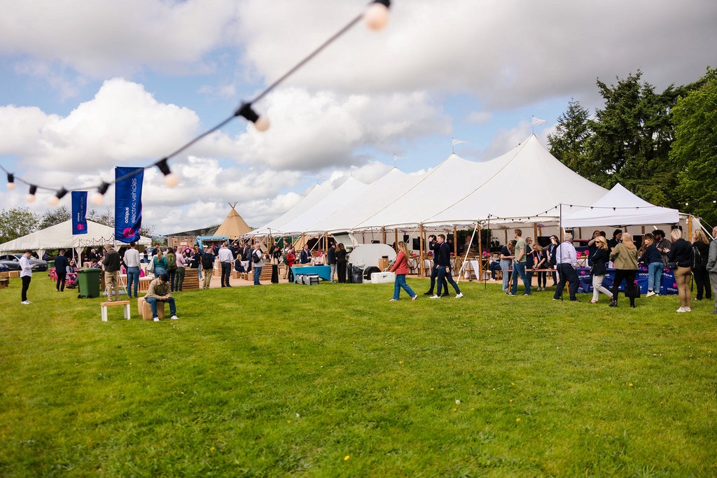 Guest registration booth with Octopus signage
