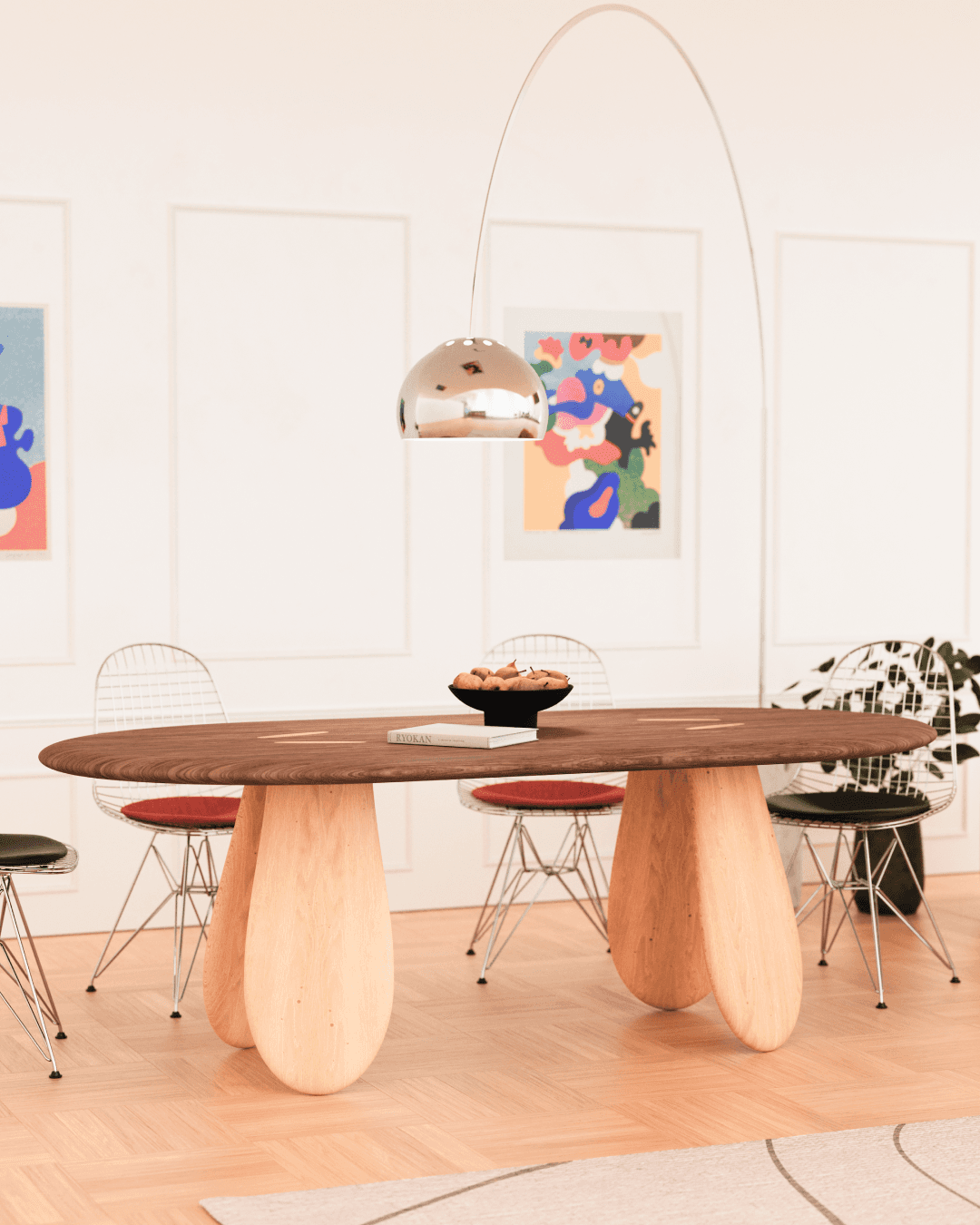 Noknok Design Hatch Dining Table as a collectible piece in in a modern interior 