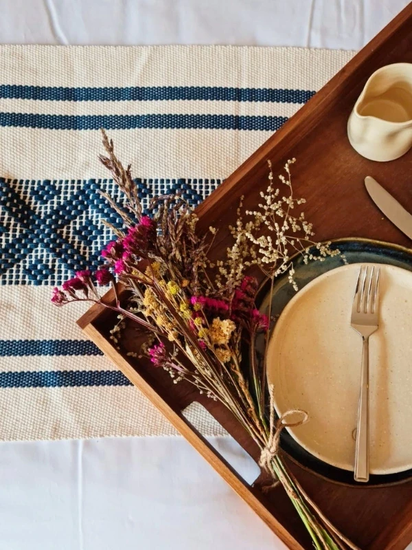 a woman with flowers