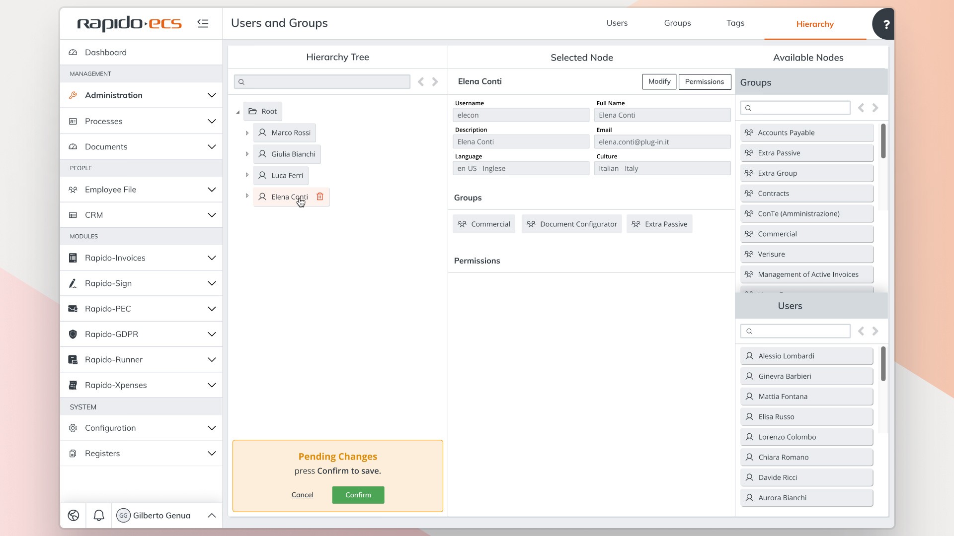 Screenshot of a user interface, displaying data fields and options for profile editing or management.