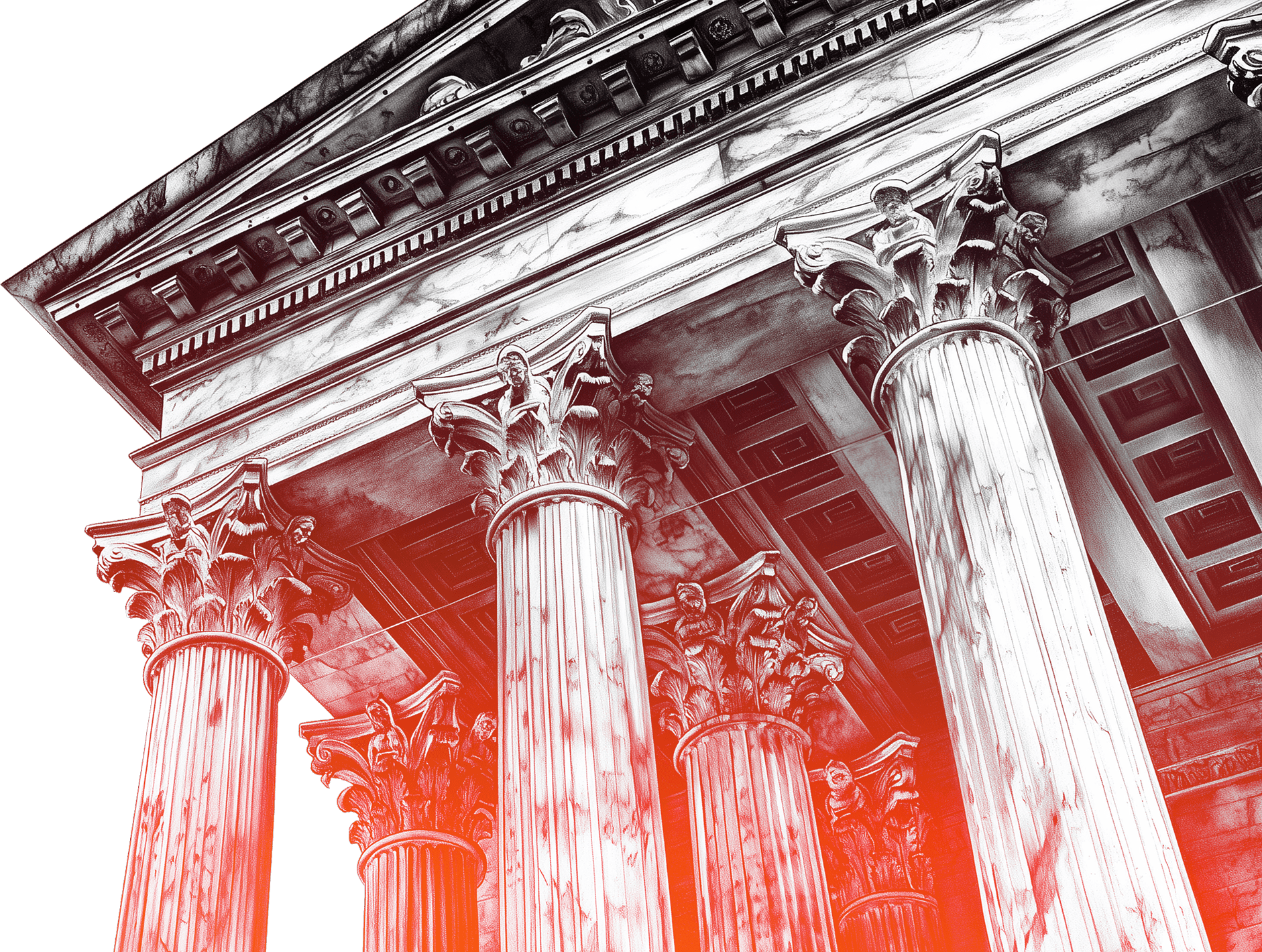 Pencil sketch of a government building