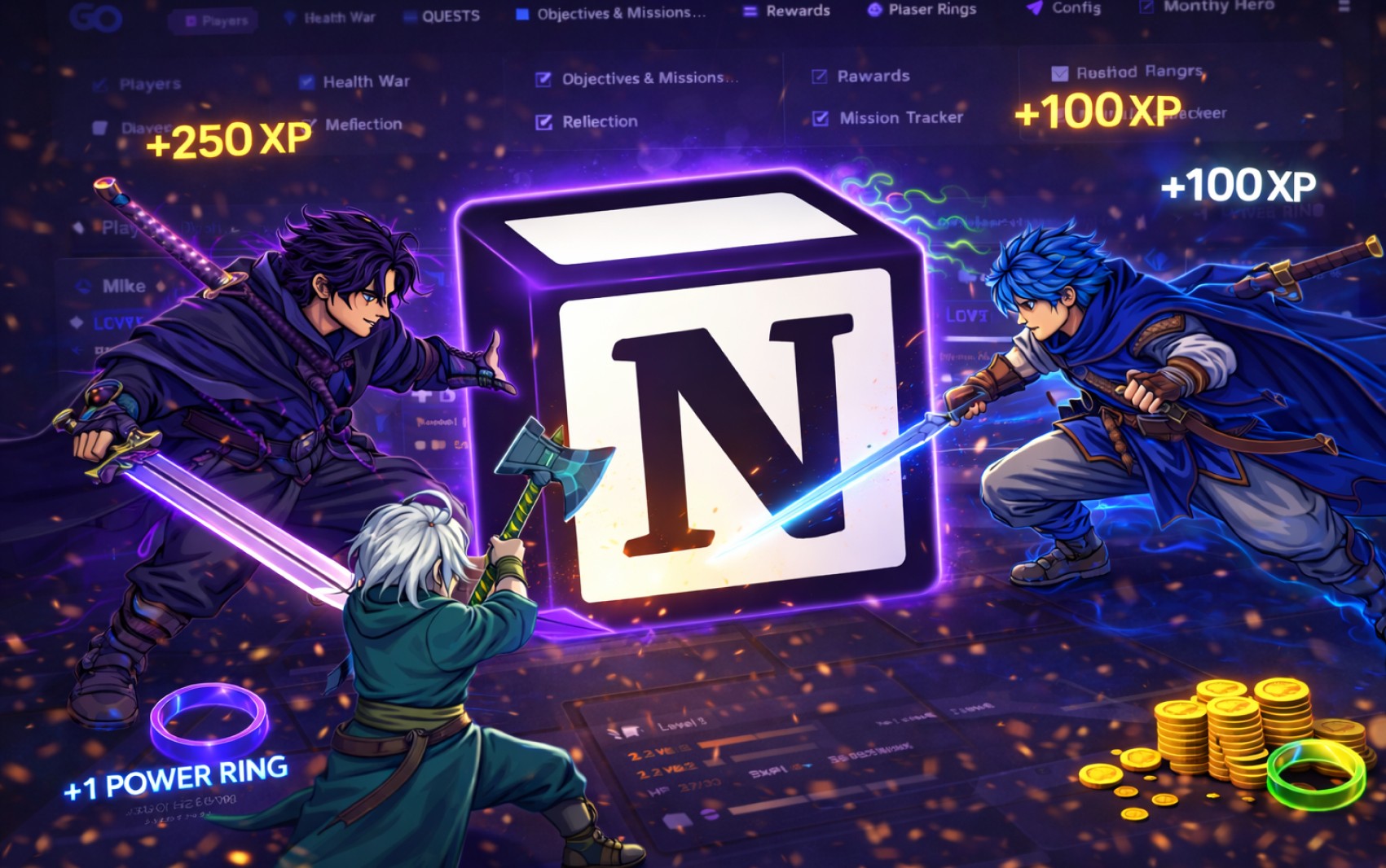 Turn Notion into a multiplayer productivity game