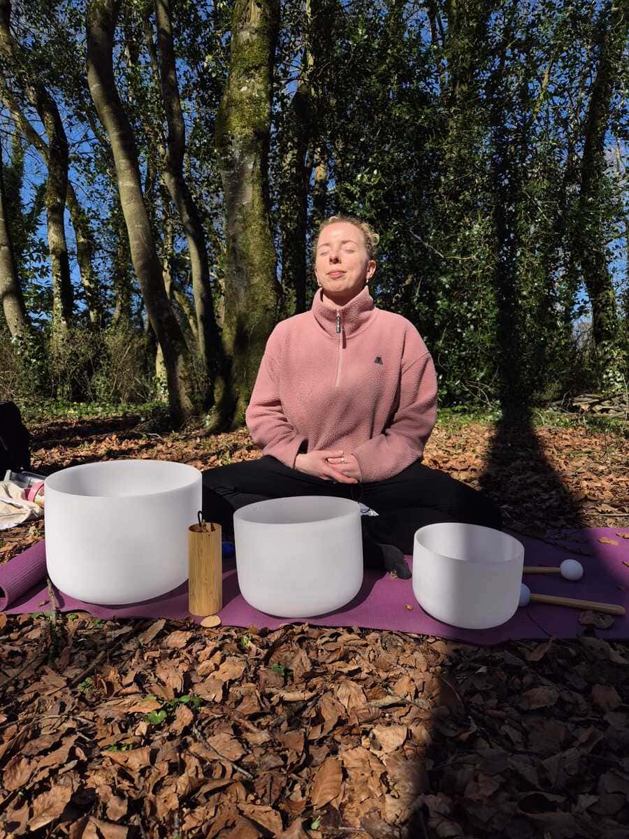 Maryrose meditating in the sun