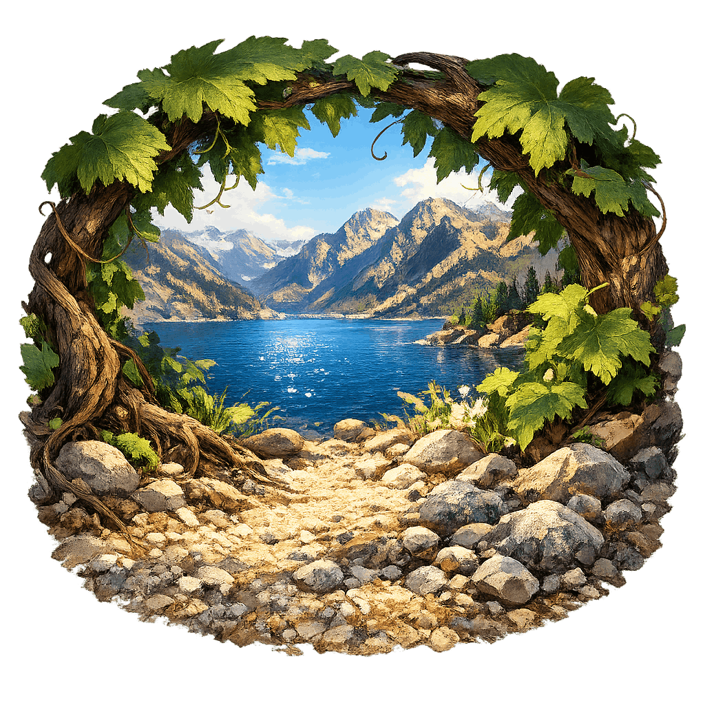 Detailed graphic of the Lake Chelan wine region.