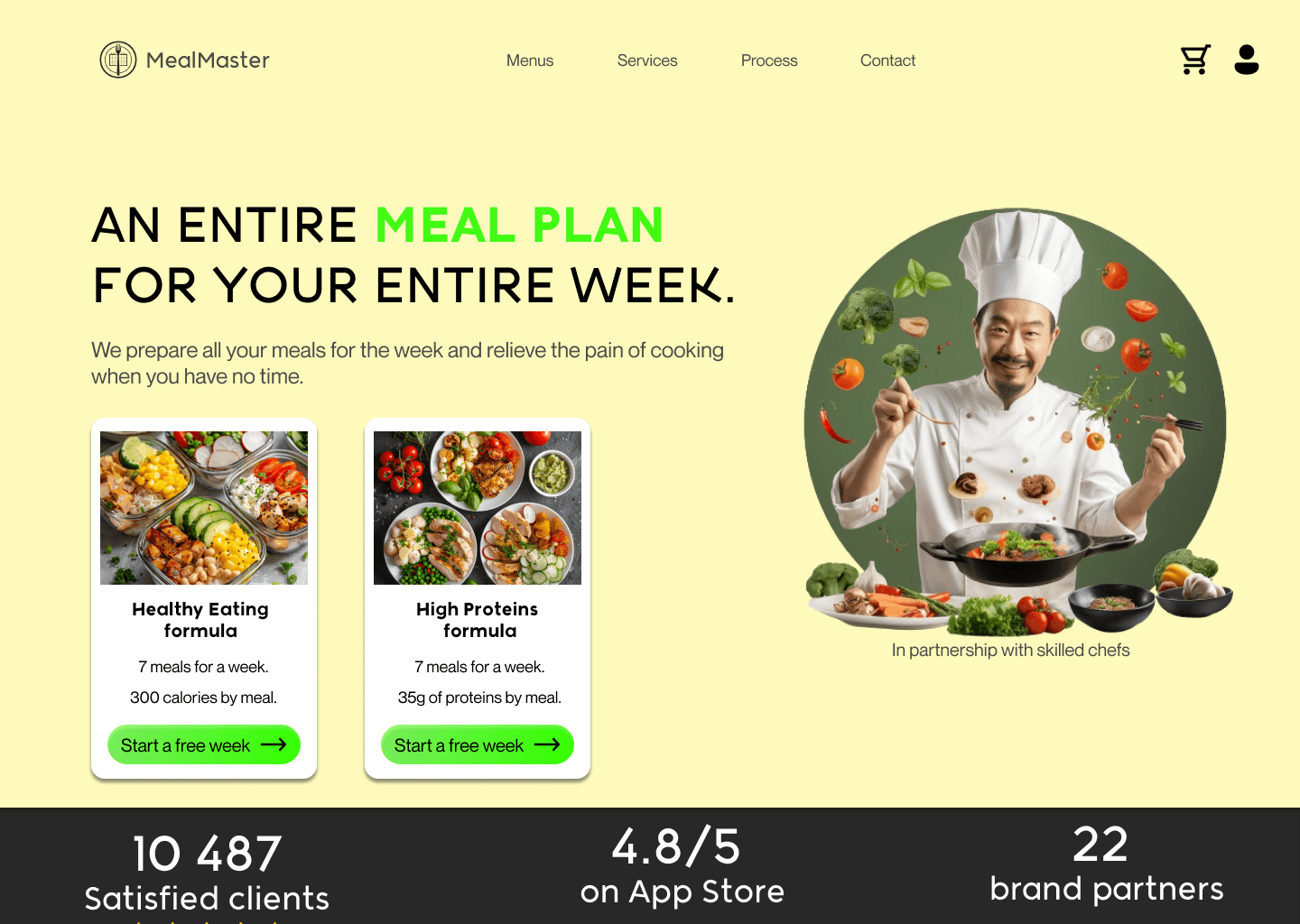 "mealmaster" design concept portfolio