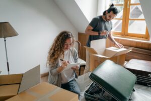 people moving into a new house
