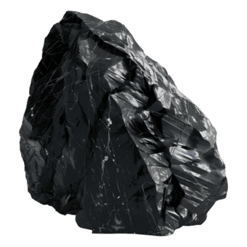 3D Black Obisidian Rock