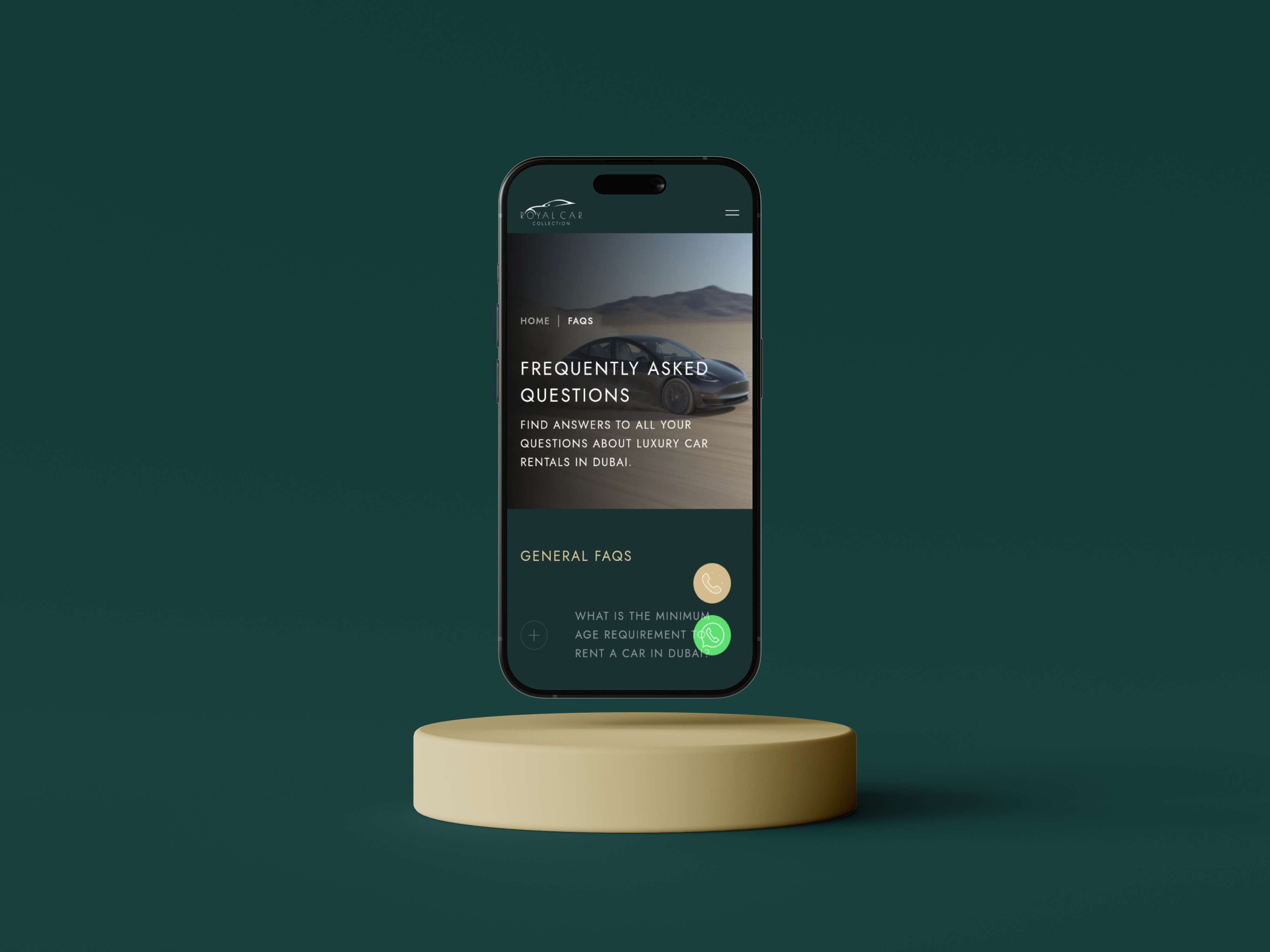 Royal Cars Collection | Luxury Car Rental Website in Dubai