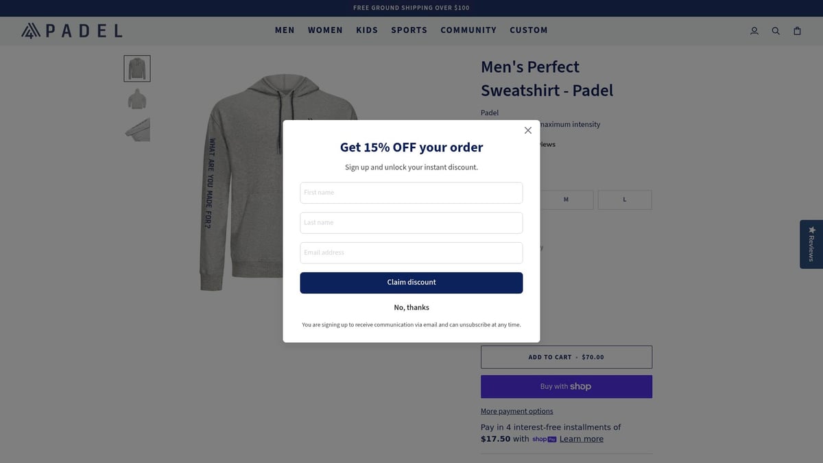 7 Must-Have Padel Hoodie Styles for 2026 - Men's Perfect Sweatshirt - Padel Heather Grey (M4 Sports) – $70