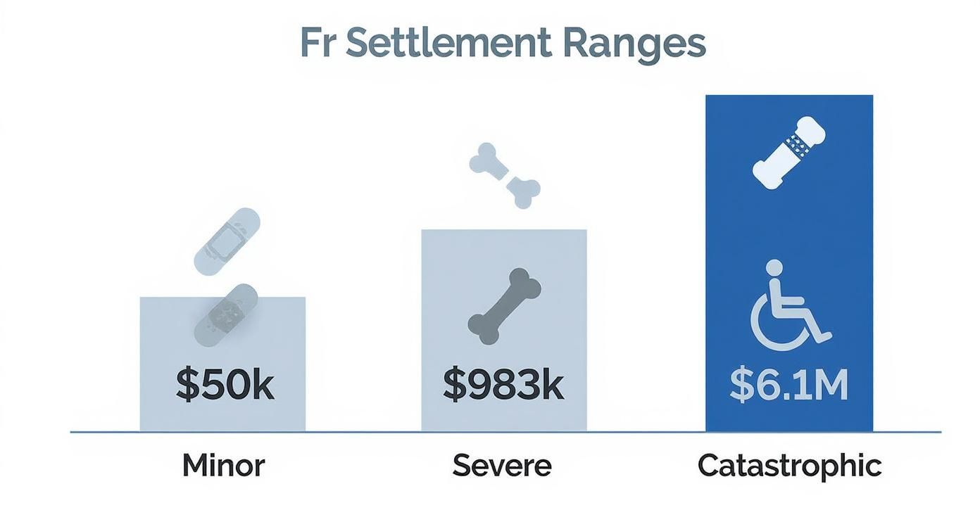 Infographic about average settlement for car accident in florida