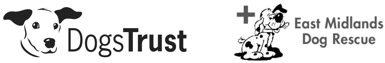 'Dogs Trust' & 'East Midlands Dog Rescue' logos