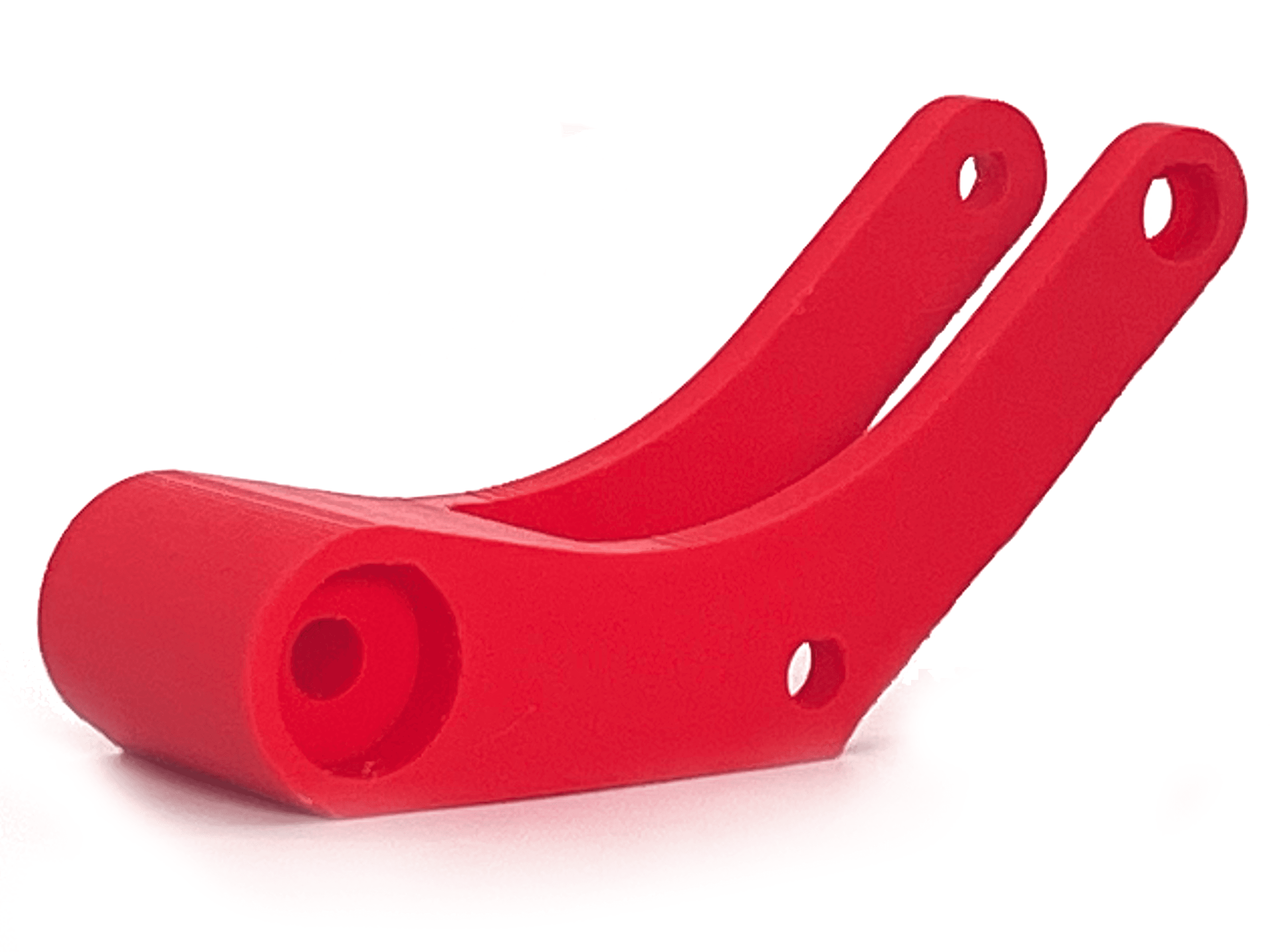 3d printed fdm red pla prototype