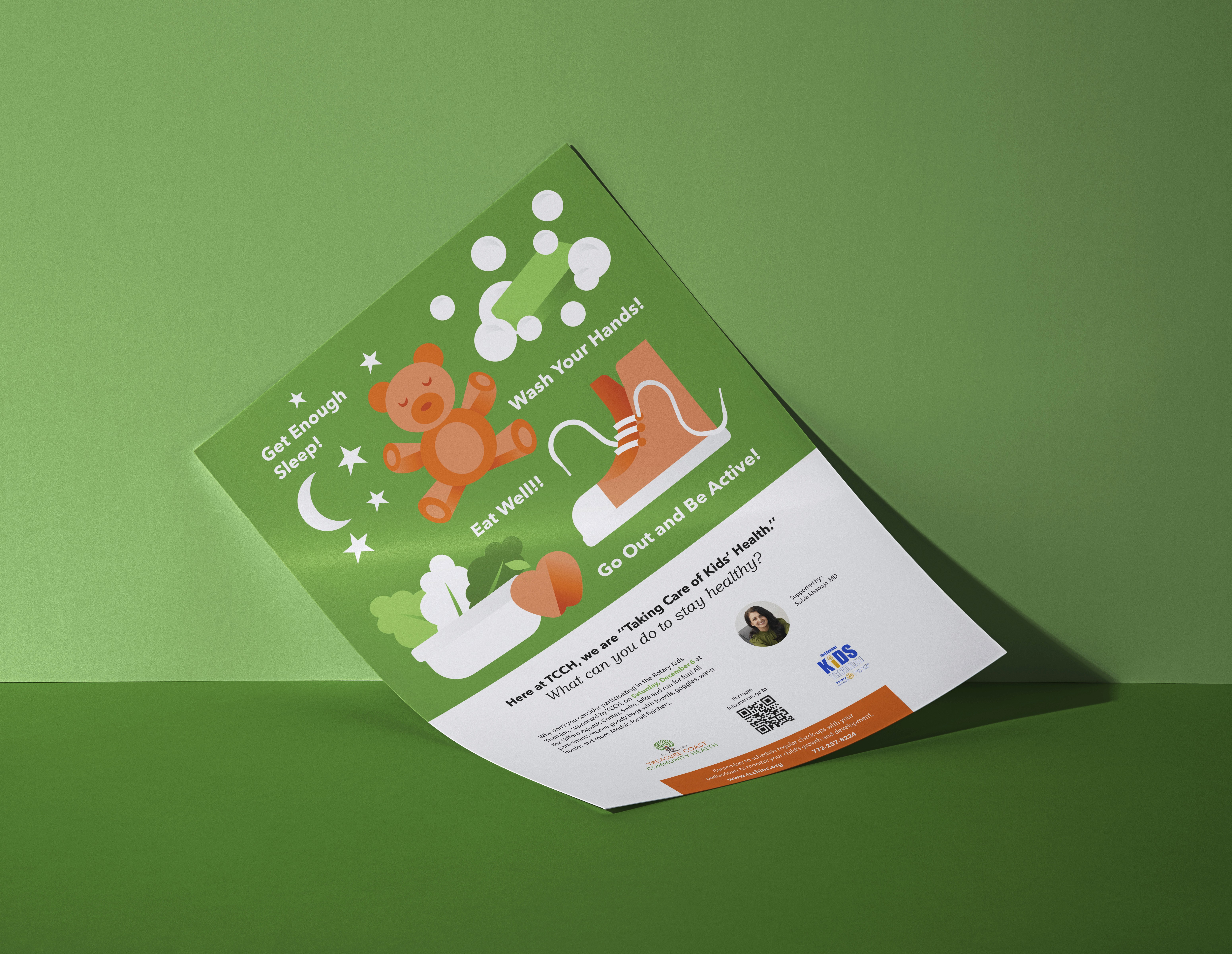 Modern food magazine brochure mockup with bold typography and bright yellow accents