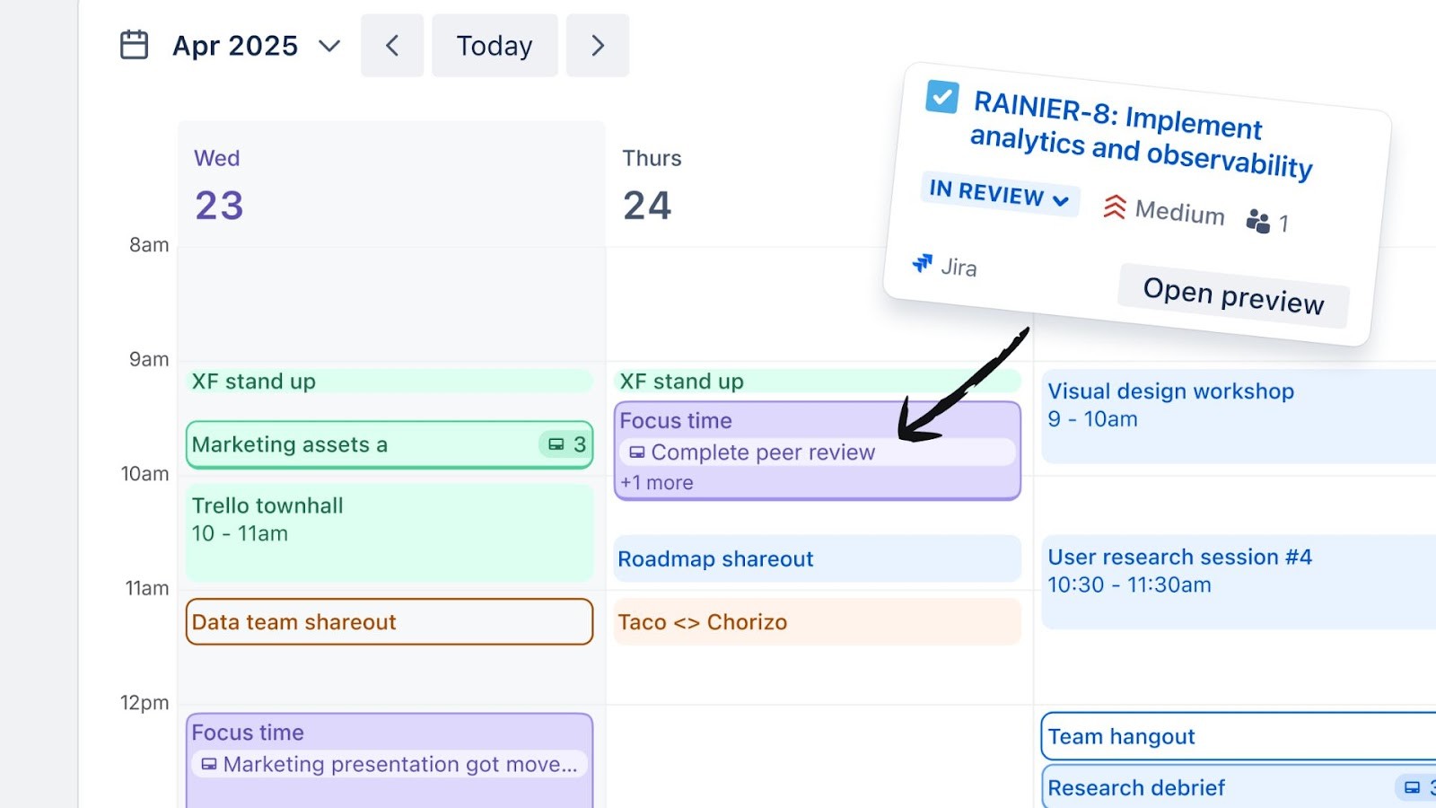 Trello's visual calendar for managing team tasks