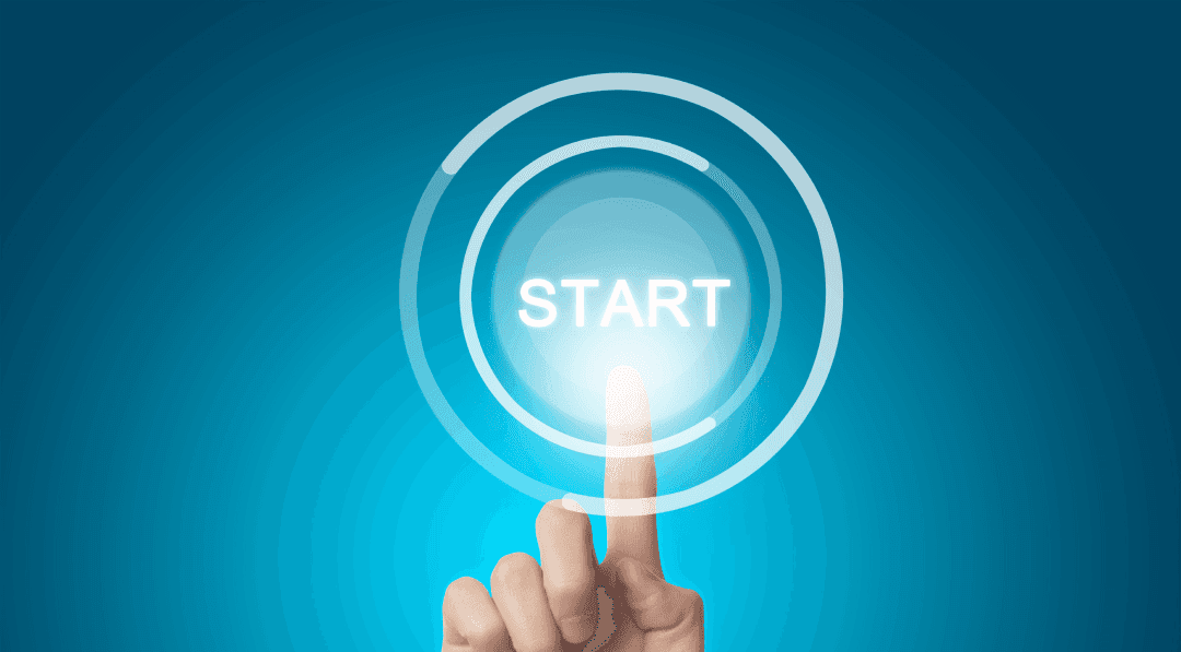 Hand Pointing To Start Text