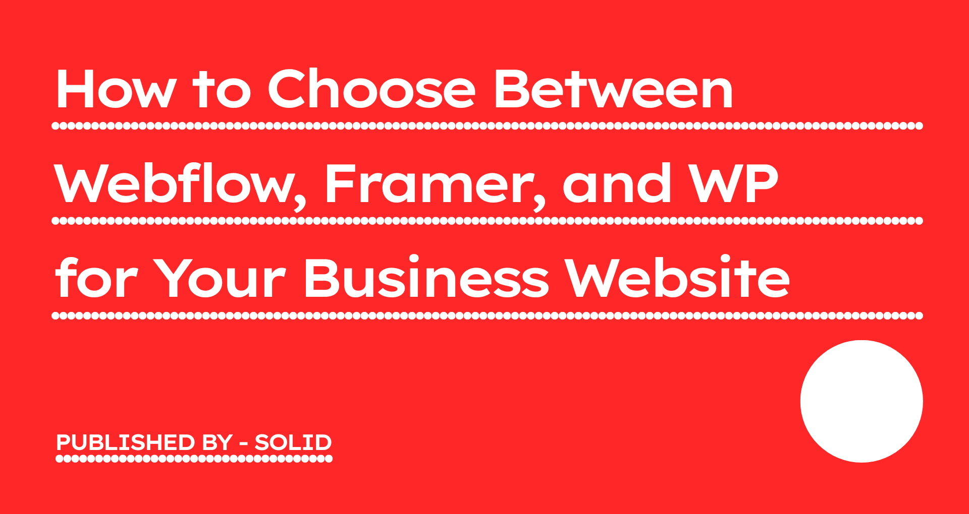 Solid marketing agency's blog hero image on chosing Business Website