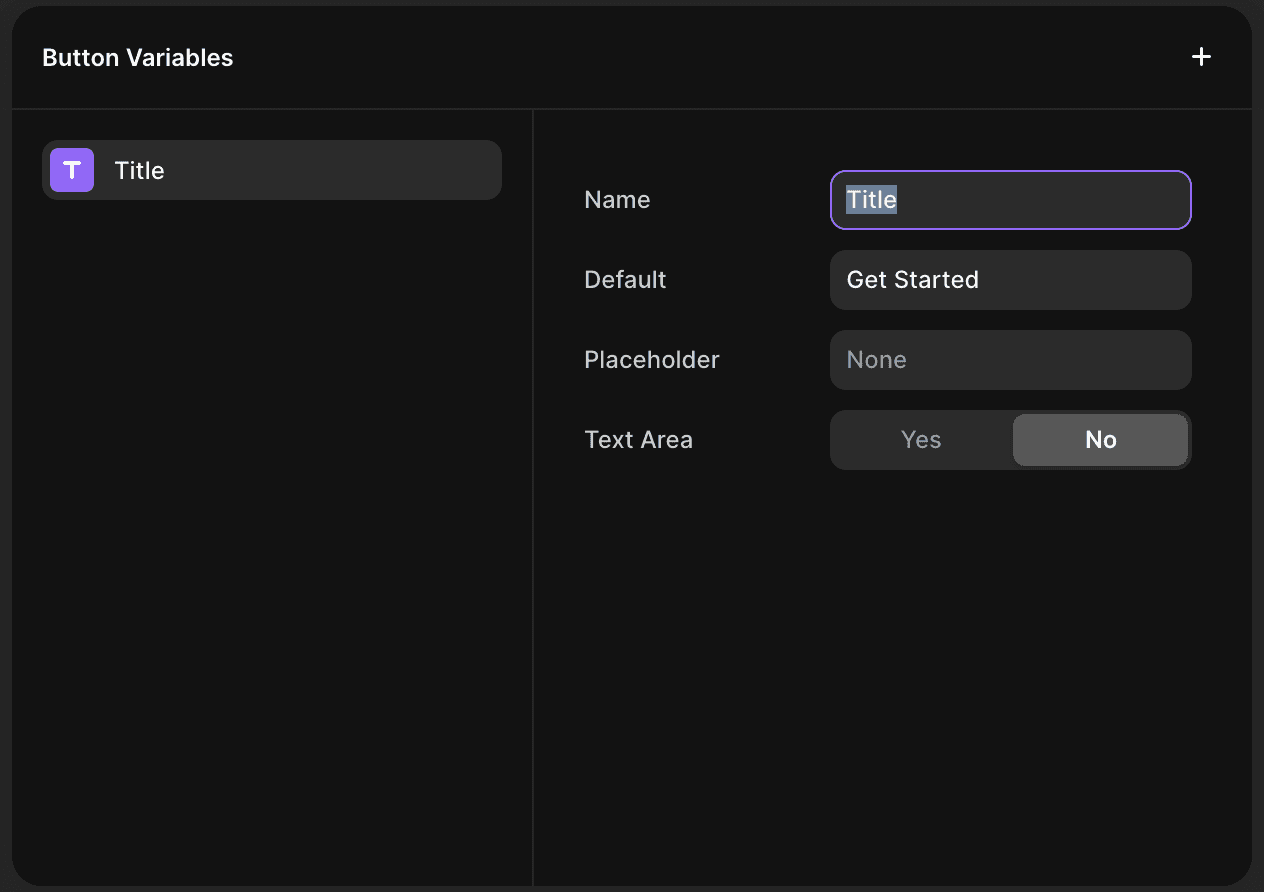 Button Variables