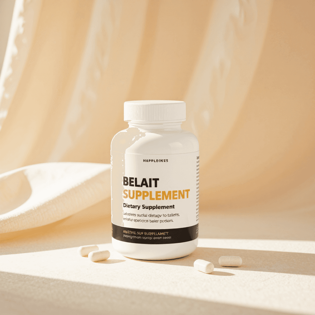 product photography of a bottle of dietary supplement tablets