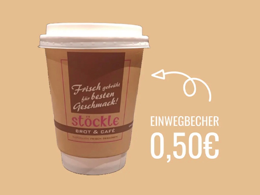 Einweg-Kaffeebecher für 0,50 €