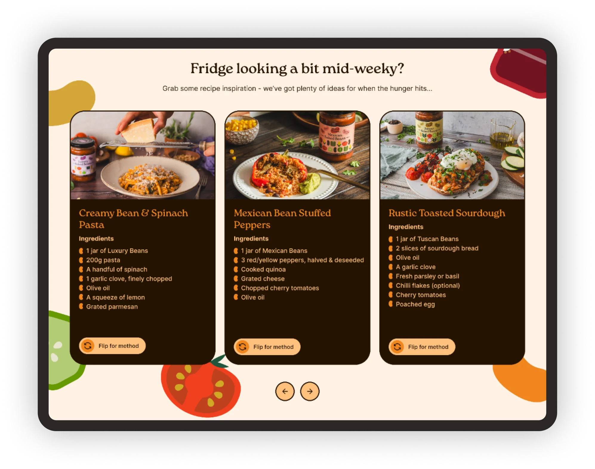 Good Bean Co web design tablet 3
