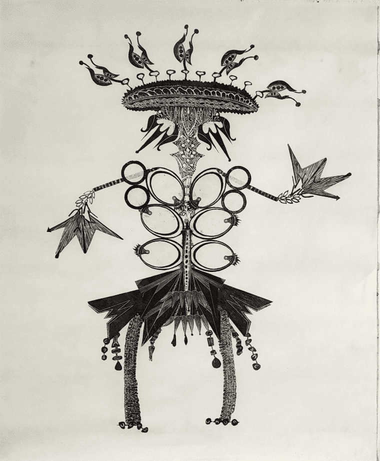 herd of sheep on road painting