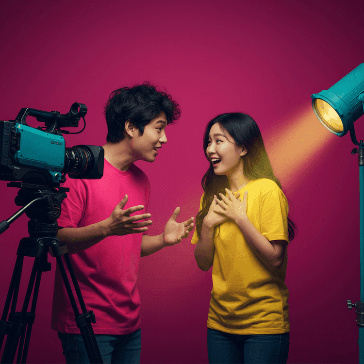 Couple walking across a vast, flat, white desert landscape.