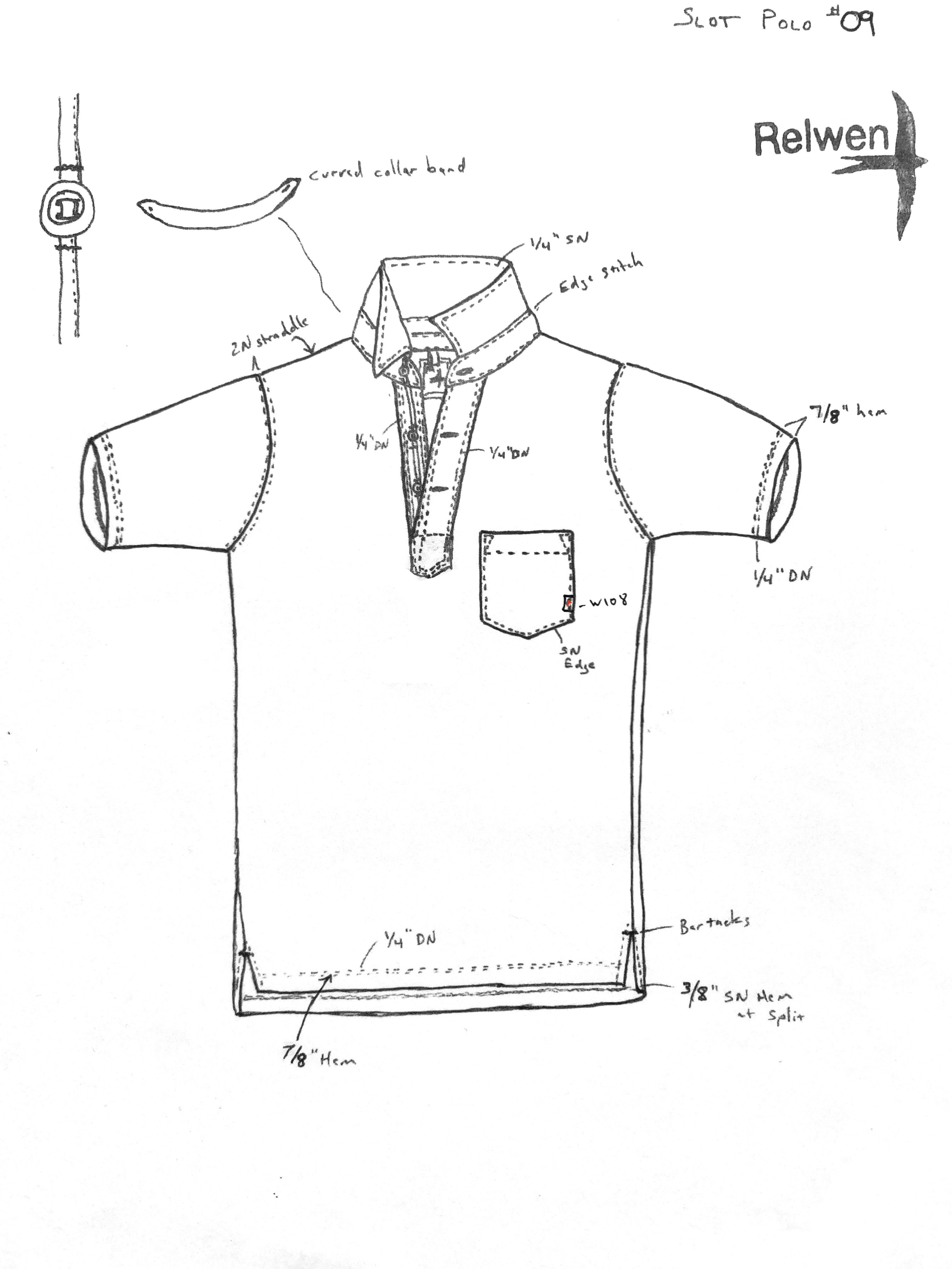 An early sketch Relwen's 9th revision of the Slot Polo