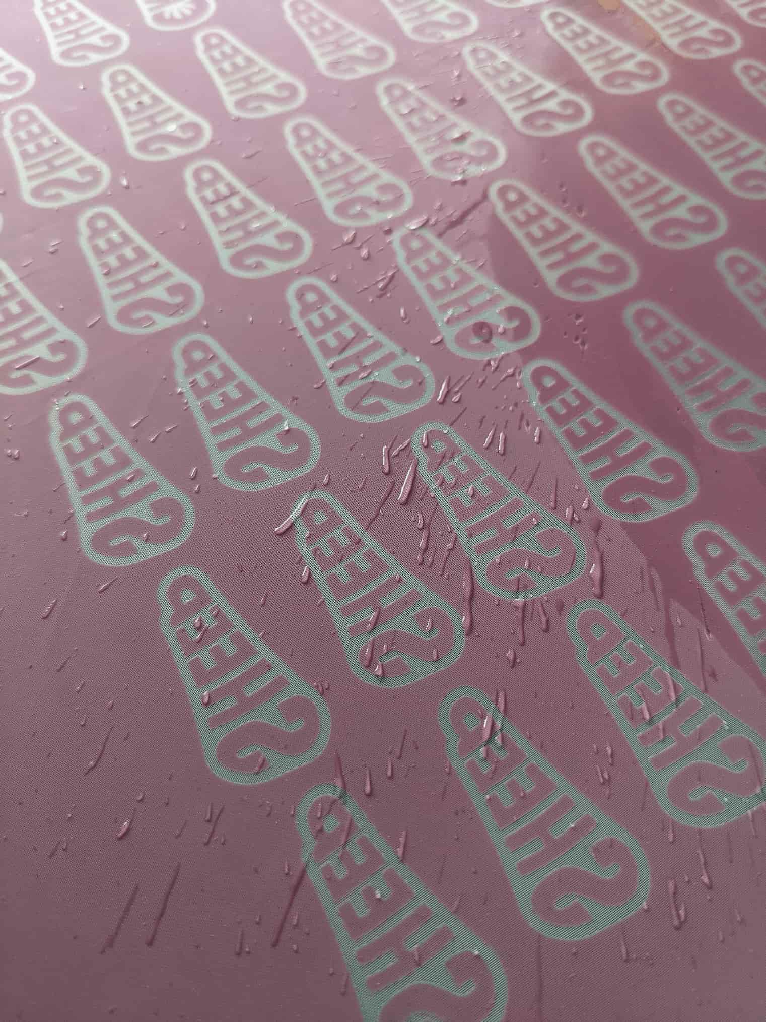 sheep screen print screen in pink.