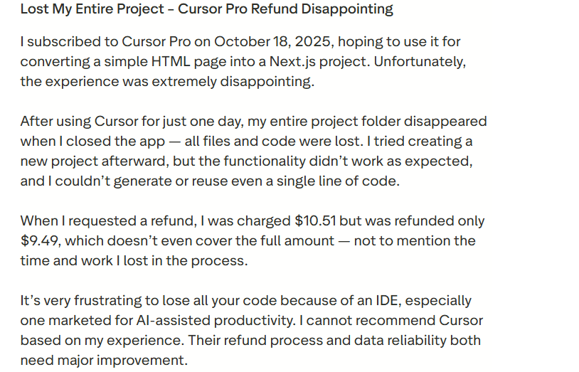 Cursor Challenges Unclear Billing Practices and Poor Support