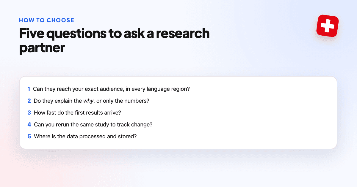How to choose the right market research partner