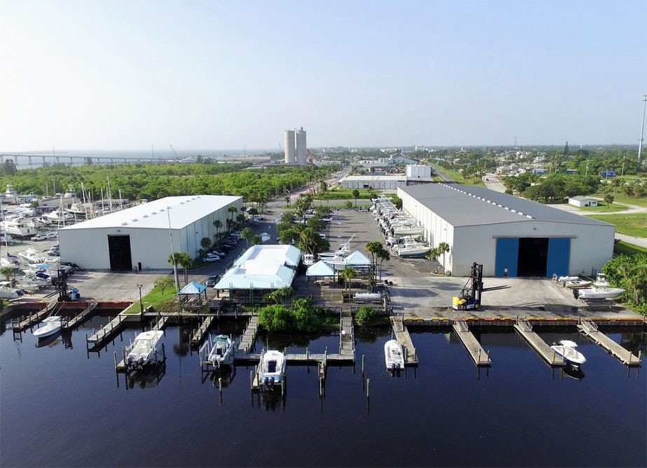 Taylor creek marina arial view of marina