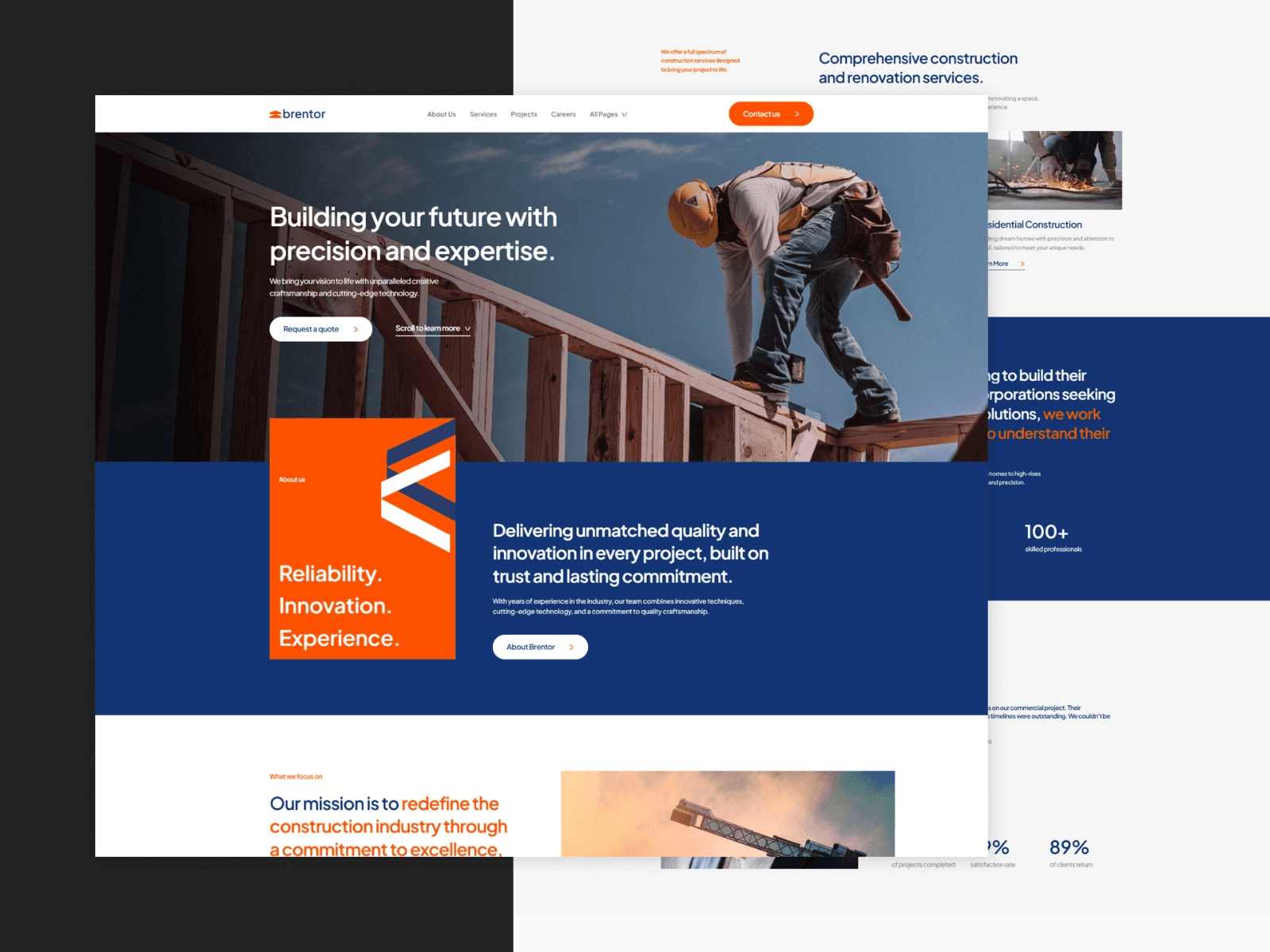 Top 11 Construction Website Templates - Brentor