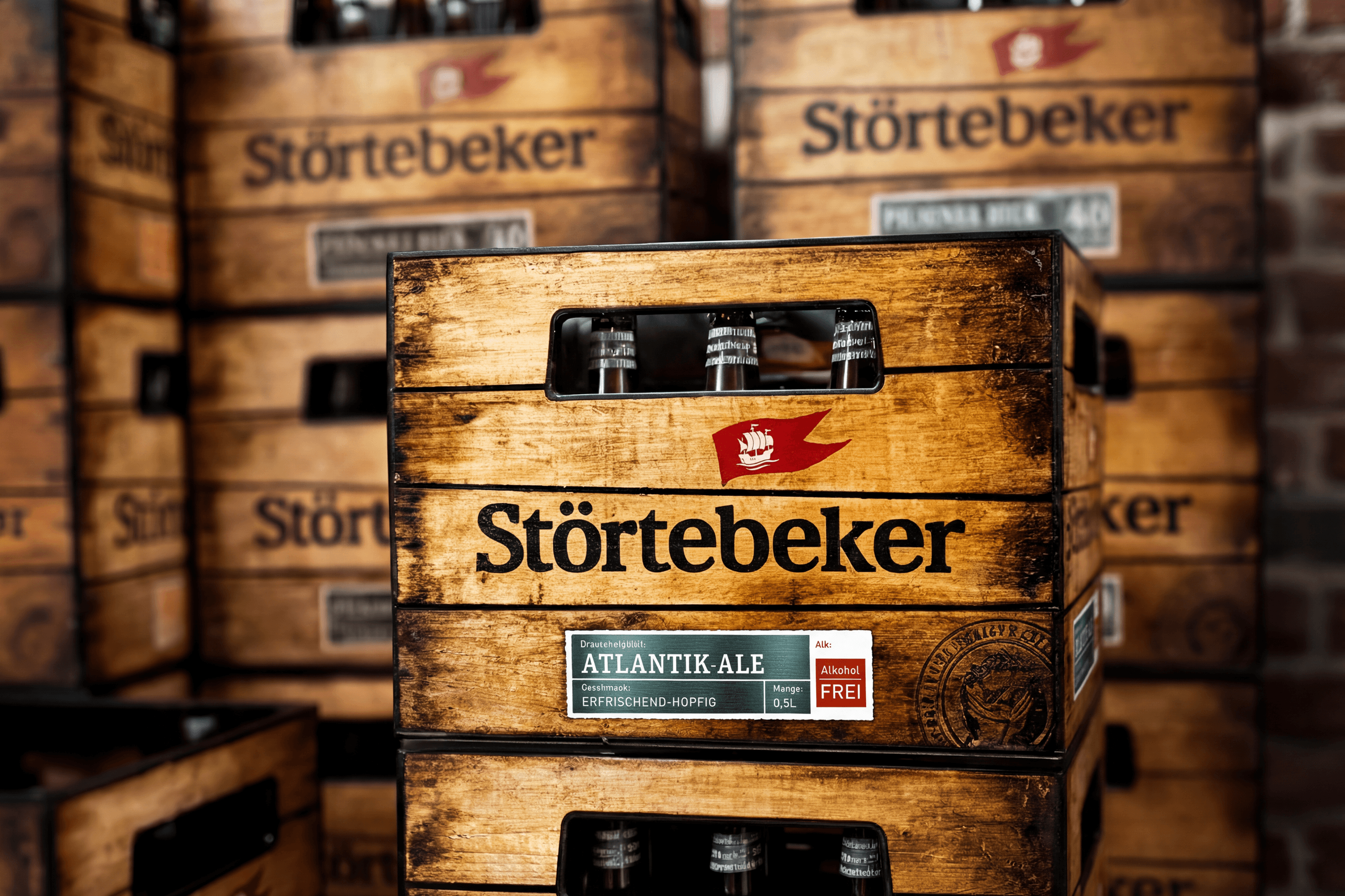 Störtebeker Atlantik Ale beer crates