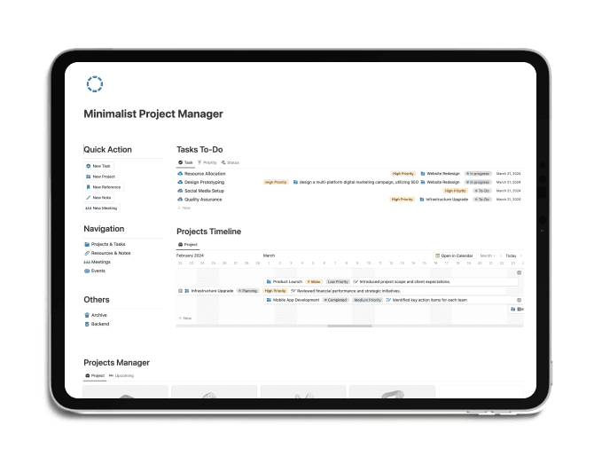 the Projects Management System Notion Template , your comprehensive solution for organizing and executing projects with precision and efficiency.