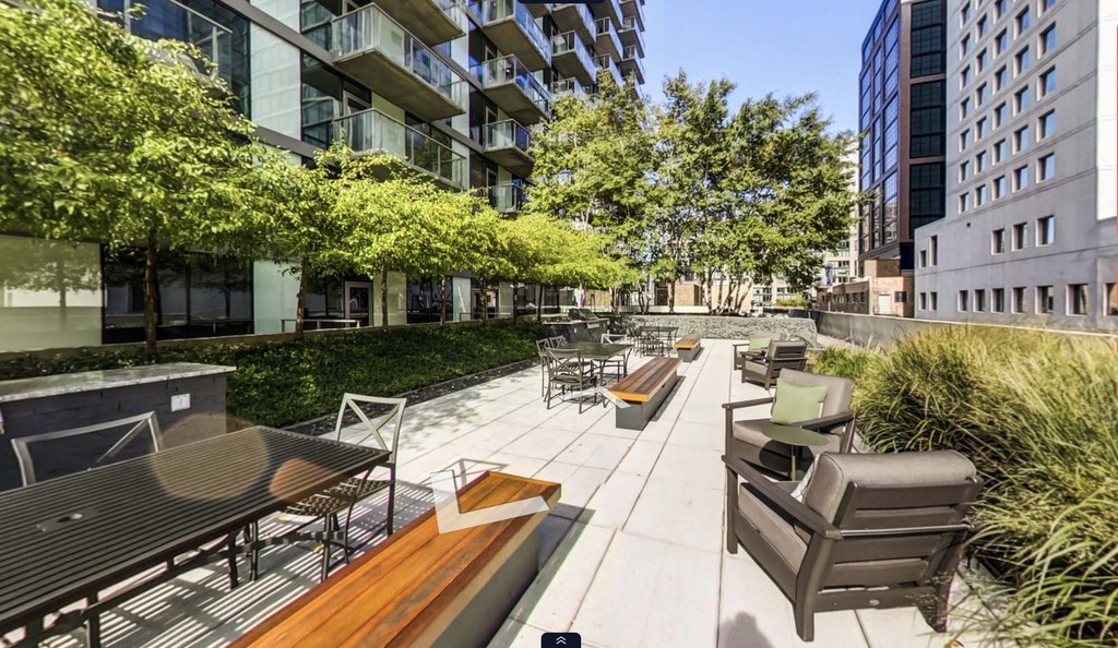 Expansive outdoor deck at Catalyst Apartments West Loop Chicago